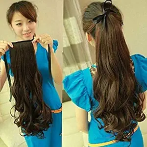 Alizz beautiful brown ribbon pony tail hair wig light weight hair 20inch
