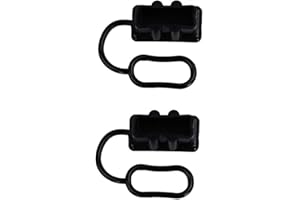 KingBra 2Pcs Rubber Cover, 50A Plug Black Connector Protective End Cover Dust Cover, Connector Cover Compatible with 50Amp DC Power Connectors