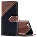 Produktbild KunyFond Flip Case Schutzhülle,PU Lederhülle Silikon TPU Back Rückseite Tasche Ständer Etui mit Klappständer Standfunktion und Magnetverschluß Case Cover für Apple iPhone 6 Plus/6S Plus-Schwarz+Grün