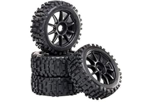 Voiturette Reifen Ensemble de Jantes Attaque avec 10 - Jantes Noir 1:8 Partcore