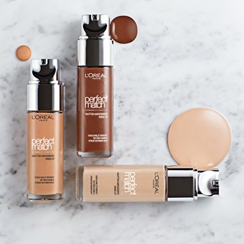 L’Oréal Paris Foundation Perfect Match, N1.5 Linen / deckendes Make Up – perfekte Verschmelzung mit dem Hautton & 24h Feuchtigkeit, 1er Pack (1 x 30 ml) - 2