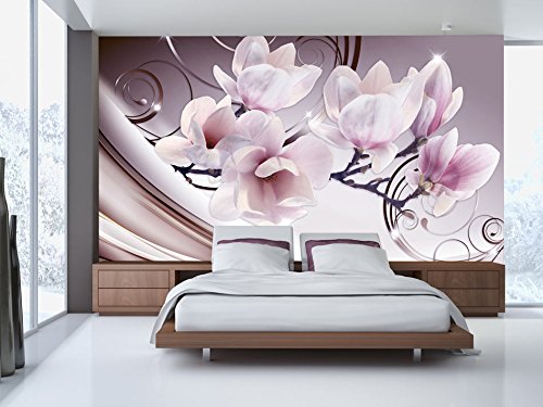 FOTOTAPETE 350×245 cm – VLIES TAPETE PREMIUM – PROFI QUALITÄT – 3 Farben zur Auswahl – Top moderne Wanddeko – Wandbilder XXL – Riesen Wandbild – Top Design Tapete – Neue exklusive Edition mit noch besser Druckauflösung – Deutsches Premium Vlies – Blumen b-A-0222-a-c - 2