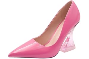 Xiedeai Femmes Escarpins Chaussures - Dames Pump Talons Hauts Pointu Bout Bloc Talon Chaussures Escarpins Robe Bureau Mariée Soirée 10CM