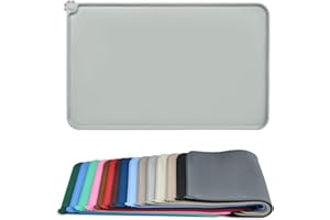 AUDWUD Alfombrillas de Silicona Impermeables para la alimentación de Perros y Gatos,Alfombrillas Antideslizantes para Cuencos de Mascotas,Alfombrillas para la alimentación de Mascotas