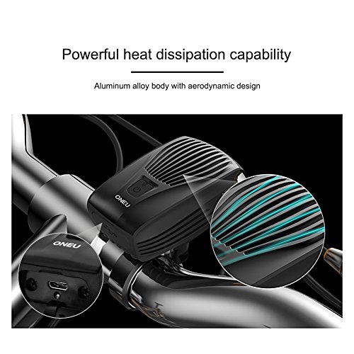 ONEU Fahrrad Licht , Cree LED Smart Fahrradbeleuchtung USB Wiederaufladbare Frontlicht Starke Wasserdicht Kontrollleuchte Deutschland Stvzo Standard - 4