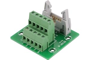 KEENSO IDC10P 10 Pines Conector de Bloque de Terminales de Placa de Conexión de Encabezado Macho, Interfaz PLC portadora de PCB con Soporte