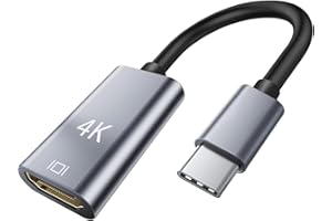 HATUGE dattatore da USB C a HDMI 4K a 60Hz, convertitore femmina HDMI digitale AV USB di tipo C certificato MFi per Apple iPhone 16 15 Pro/Max, MacBook Pro/Air, iPad Pro, iMac, Galaxy S23, Surface, XPS e