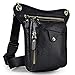 Produktbild OOFAY Leder Drop Bein Tasche, Mehrzweck Oberschenkel Taille Gürteltasche Reisen Wandern Sport Camping Tasche, für Männer Frauen Motorrad Fahrrad Fahren Radfahren