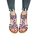Produktbild MOIKA Damen Sandalen, Frauen Böhmen Sandalen Ethno Style Sandalen Wohnungen Schuhe Schnalle SandalenEU42,Lila