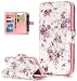 Produktbild Roreikes Huawei P8 Lite Hülle, Huawei P8 Lite Case, Hülle Muster Blume Strap Wallet Cover Tasche Bunte Retro PU Leder Flip Case Handytasche Muster Schutz Hüllen im Bookstyle Handyhülle Ledertasche mit Stand mit Neun Funktion Kartenfächer Magnetverschluss Magnet Etui Schale Schutzhüllen für Huawei P8 Lite