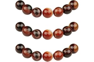 MJDCB Perlen zum Auffädeln 4mm 85 stück Karamell Gestreifter Achat Halbedelsteine Perlen mit Loch Natürliche Lose Runde Steinperlen für Herstellung Schmuck Armbänder Halsketten