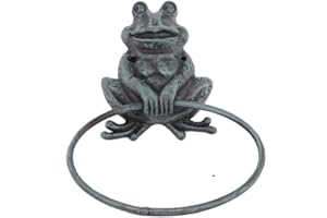 TentHome Antik Handtuchhalter Handtuchring Metall Wandhalterung Tier Deko Küche Bad Zubehör Badezimmer Accessoires (Frosch)