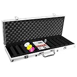 Der stabile und edle aus Aluminium angefertigte Koffer hat folgende Maße: L57 x B23 x H7 cm und 2 abschließbare Schnallenschlösser. Alle Spielutensilien finden bequem darin Platz.