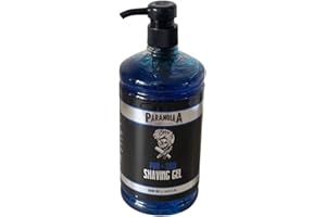 Paranoiaa Pro – Skin Shaving Gel – transparentes Herren-Rasiergel 1000 ml 33,82 Fl Zo – für eine präzise Rasur der Bartkonturen – optimales Gleiten – erfrischt die Haut – mit Pumpspender
