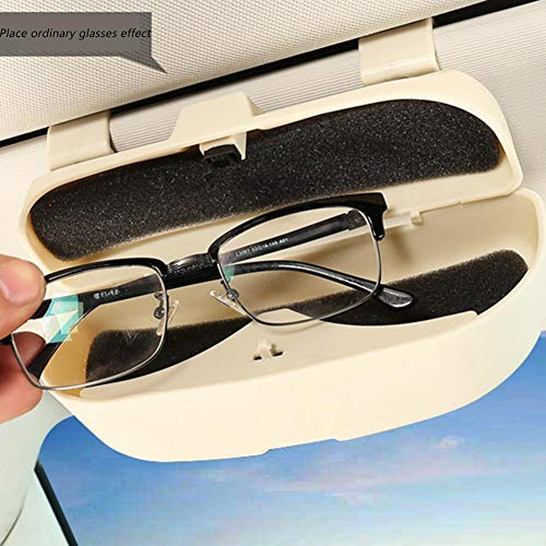 Preisvergleich Produktbild Auto Brillenhalter Brillenhalterung Brillenbox, Magnetischer Brillenhalter, Universal Sonnenbrillenhalter Brillenetui Brillen Halter Auto für Karte Ausweis Münze mit Kartensteckplätze