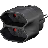 Wentronic Adaptor for 2 Sockets Black
