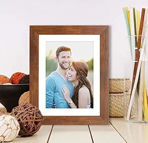 Art Street Synthetic Brown Wall/Table Photo Frame (Picture Size 6 inches X 8 inches, Matted to 4 x 6 inches)