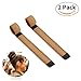Produktbild Bestidy 2 Pack Mädchen Damen French Twist Haar Brötchen Styling Braid Halter Werkzeug - Donut Hair Bun Maker - Magic DIY Tool (Coffee)