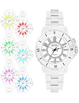 Taffstyle® Sportarmbanduhren - Bunte Led Licht Armbanduhr Sportuhr in 2 verschiedenen Farben