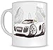 Produktbild Koolart Gifts K2984-MG Cartoon-Tasse mit Audi R8 Spyder, Karikatur, Weiß, Geschenk für Herren