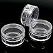 Ularma 50Pcs Clear Plastic Empty Cosmetic Sample Containers Jars Pots Small 3g