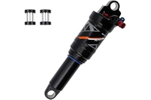 splumzer Mountain Bike Shocks Absorber Air Rear Shock - Rebound/Lock Out/Air Pressure Adjustable (165MM, Manual Lockout)