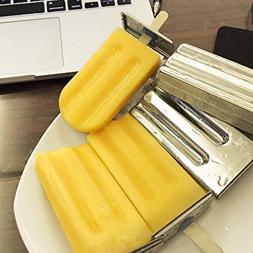 Baffect® Edelstahl Popsicle Form mit Stick Holder Eiscreme Form von 6 (Runden) - 5