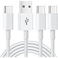 Super Fast Charger Cable For iPhone 16e/16/16 Pro/16 Pro Max/16 Plus/15 Charger Cable [1.8M 2pack] USB A to USB C + USB C to USB C for Samsung Galaxy S25 S25 Plus S25 Ultra S24 Fe S24 S23fe Pixel 9a 9