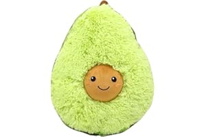 LOMUG Avocado Kuscheltier,20cm Avocado Plüschtier,Avocado Kissen Weiches Plüsch Kuscheltier PlüschKissen Squishmallow Avocado Spielzeug Weihnachten Geschenk für Frauen Kinder Mädchen Jungen Geburtstag