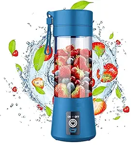 Frixen Portable Blender, Personal Mini Blender Shakes Smoothies Ice Juicer Cup USB Rechargeable 2000ml Battery Strong Power Six Blades Mixer Home Office Sports Travel Outdoors 380ml