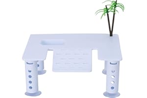 POPETPOP Plataforma para Tomar el Sol de la Tortuga Flotante Rectangular Terrapin Ranas Plataforma de rampa de Reptil
