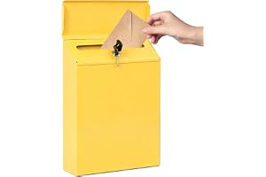 Brevlåda liten: brevlåda färgglad med lås och 2 nycklar, 30 x 23 x 6 cm staketbrevlåda, brevlåda dekorativ brevlåda färgglad