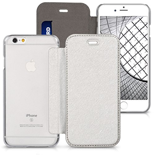 kwmobile Funda para Apple iPhone 6 6S - Carcasa Protectora con Tapa Tipo Libro para m vil - Case Plata Transparente reviews kwmobile Funda para Apple iPhone 6 6S - Carcasa Protectora con Tapa Tipo Libro para m vil - Case Plata Transparente