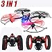 Produktbild Fcostume 3 in 1 RC Flying Car Drone Panzerabsprungswagen WiFi FPV 480P HD Cam Transformation Quadcopter (Rot)