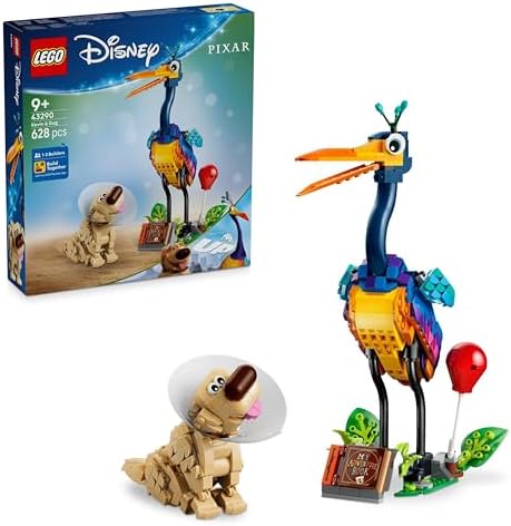 LEGO | Disney Pixar Kevin e Dug - Cane Golden Retriever Giocattolo e Uccello Esotico - Decorazione Camera da Letto Fai da Te - Idea Regalo di Compleanno per Bambine da 9 Anni e Fan del Film - 43290
