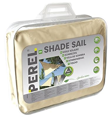 Perel 05450 Voile d'Ombrage Triangle Beige 3,6 x 3,6 x 3,6 m