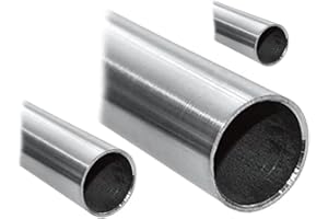 PAULI EDELSTAHLDESIGN Edelstahlrohr 20x2 x 500 mm (Rohr-Ø x Wandstärke x Länge) V2A Edelstahl Geländer Rohr Rundrohr geschliffen Korn 240 - Edelstahlrohr 20mm Handlauf Edelstahl