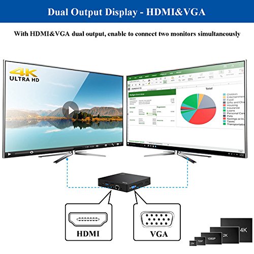 Z83F Fanless Mini PC Windows 10 pro, Intel Small Mini Desktop Computer Cherry Trail x5-Z8350 (up to 1.92 GHz) HD… - Image 4