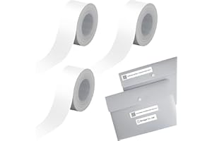 RIXOTIX 3 rotoli di etichette dedicate Qutie autoadesive – 15 mm impermeabili su misura etichette adesive – Compatibile con PRT Qutie/Makeid L1 – Stampa codice a barre, nome, data, prezzo, ecc. (COLOR: