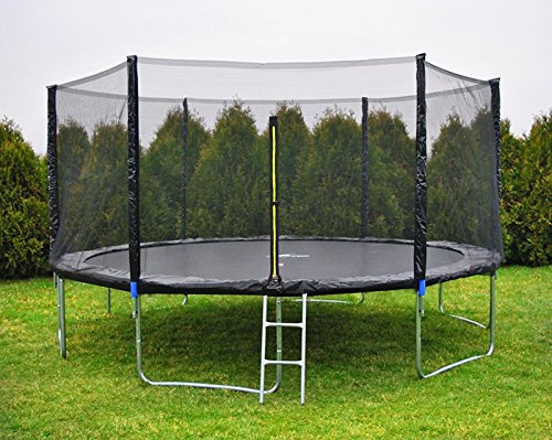 Trampolin 404cm Gartentrampolin Komplettset Sicherheitsnetz Leiter TÜV GS #3253 - 2