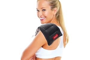 Comfheat Microwavable feuchten Heizkissen 28 x 15CM Lavendel Wärmepackung für Schmerzlinderung Hals Schulter Knie Gelenk Muskel heiß warm Kompresse Mikrowelle Wärmekissen Leinsamen natürliche Therapie