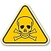 Produktbild 2 x Totenkopf ACHTUNG Vinyl Aufkleber Aufkleber Laptop Reise Gepäck Auto Ipad Schild Fun # 5076 - 20cm/200mm Wide