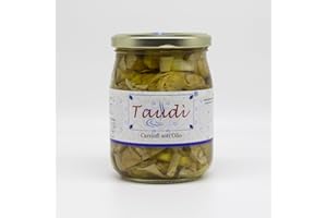 Carciofi alla Contadina Sott'olio - Taudì Conserve Artigianali Siciliane in Vetro, Ingredienti Naturali 510g