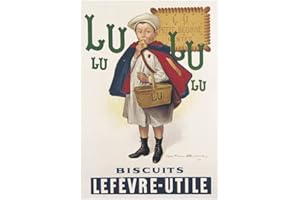 COULEUR AFFICHE Affiche Vintage Publicités Alimentaires d'Antan - Gâteau Lu l'écolier - Poster Décoration Murale A3+ (32 x 45 cm) pour embellir et donner une touche Déco à votre Cuisine.