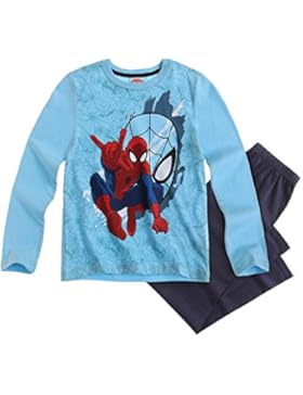 Spiderman Jungen Langarm-Pyjamas - blau