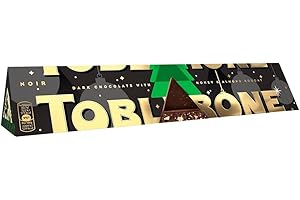 TOBLERONE - Barre Toblerone au Chocolat Noir avec Nougat au Miel et aux Amandes - Chocolat de Noël - Idée Cadeau de Noël - à Partager ou à Offrir - Barre de 360g