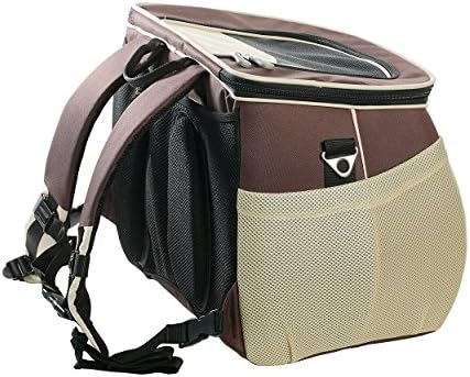 One for Pets The EVA Backpack Pet Carrier, Small, Brown Airline Approved Size - Trolley Fixture Included
