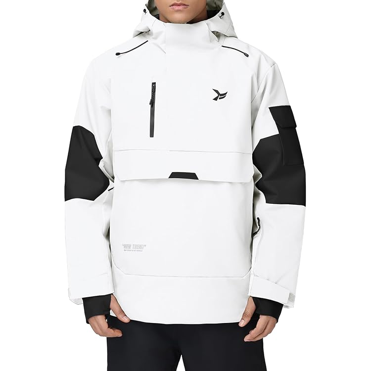 SIROKO W1 Ski & Snowboard Jacket Men's Waterproof Thermal Protection Front Pocket Winter Sports, Claret