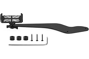Artudatech Materiale metallico stabile Union Jack Aspetto telefono auto supporto pieghevole grigio per Mini Cooper R50/R52/R53