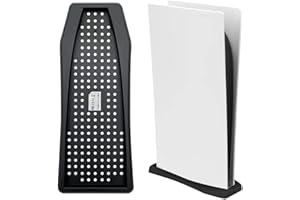 KLSYCHRY Vertikaler Ständer für PS5 Digital Edition Integrierte Kühlöffnungen rutschfeste Füße für PlayStation 5 Digital Edition Spielkonsolen-Dock (Schwarz)